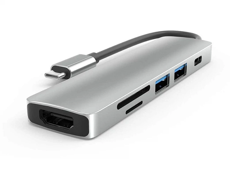 Thunder HBC-116, USB-C átalakító 6in1 + gyorstöltés (55W)