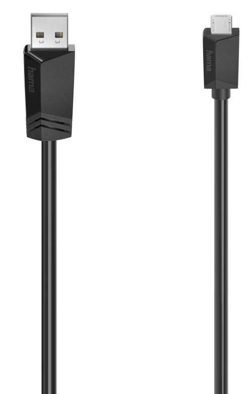 Hama FIC adatkábel micro usb 2.0, fekete 3m (480mbps) (200609)