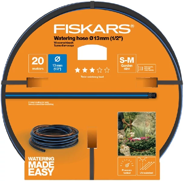 Fiskars Locsolótömlő, 13 mm (1/2'), 20 m Q3 (1027102)