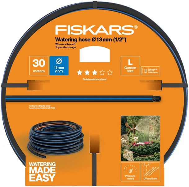 Fiskars Locsolótömlő, 13 mm (1/2'), 30 m Q3 (1027103)