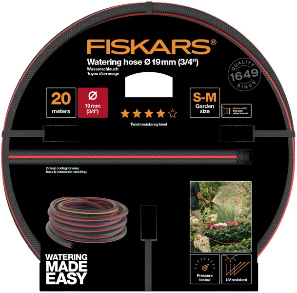 Fiskars Locsolótömlő, 19 mm (3/4'), 20 m Q4 (1027110)