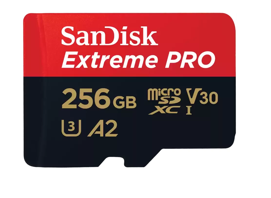 Sandisk microsd extreme pro kártya 256gb, 200/140 mb/s, a2 c10 v30 uhs-i u3 (214505)
