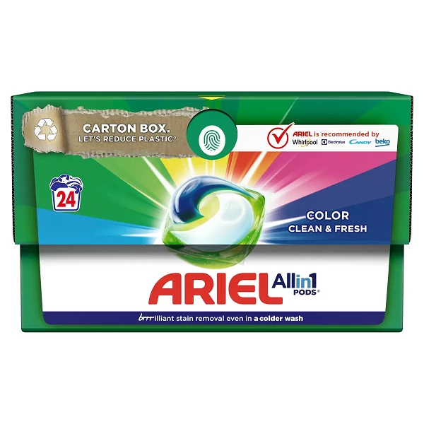 Ariel Color mosógél párna kartondobozban 24db 