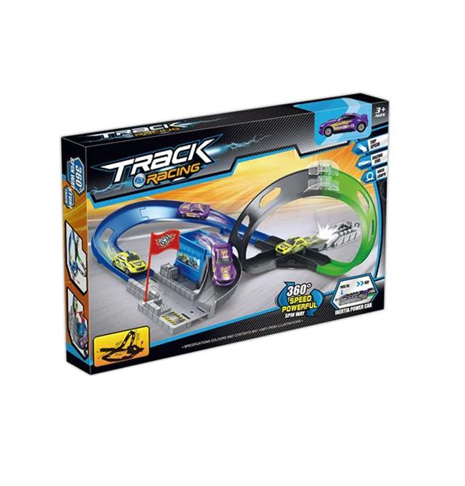 Track Racing versenypálya hurokkanyarral kisautóval