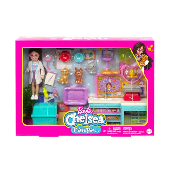 Barbie: Chelsea állatorvos játékszett - Mattel