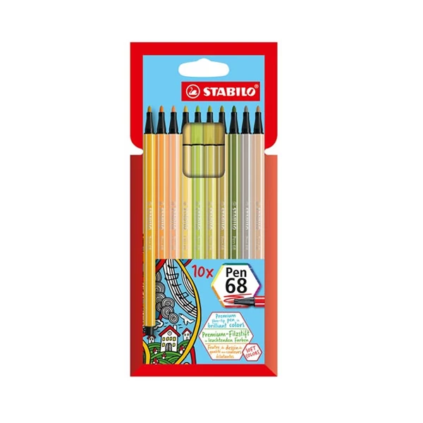 Stabilo: Pen 68 rostirón 10 db-os készlet