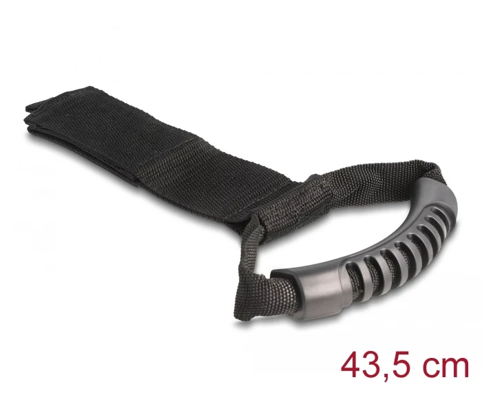 Delock Szállító pánt tépőzáras rögzítővel Hx 435 x Sz 50 mm fekete 2 db.