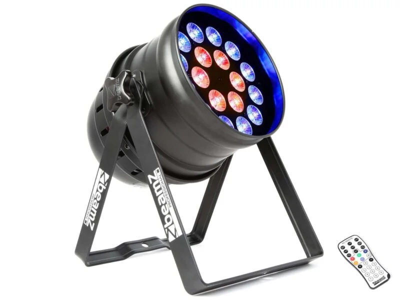 BeamZ Professional PAR-64 RGBW (18x12W) DMX Quad LED reflektor + IR távirányító