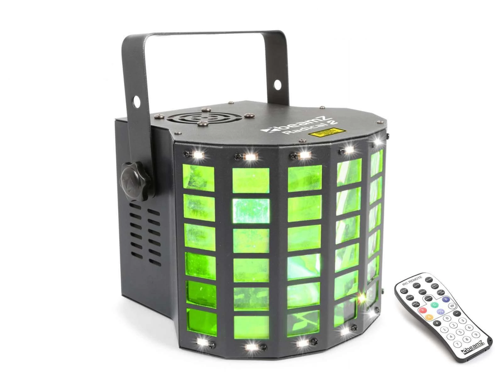 BeamZ Radical II (4x3W) RGBW 48 optikás + lézer + stroboszkóp DMX derby fényeffekt