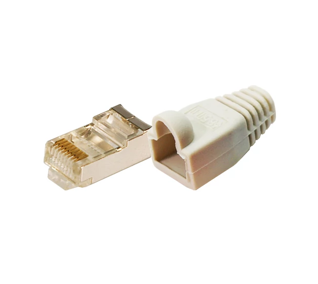 Logilink CAT-5 Moduláris csatlakozó, árnyékolt, törésgátlóval 100db, fehér