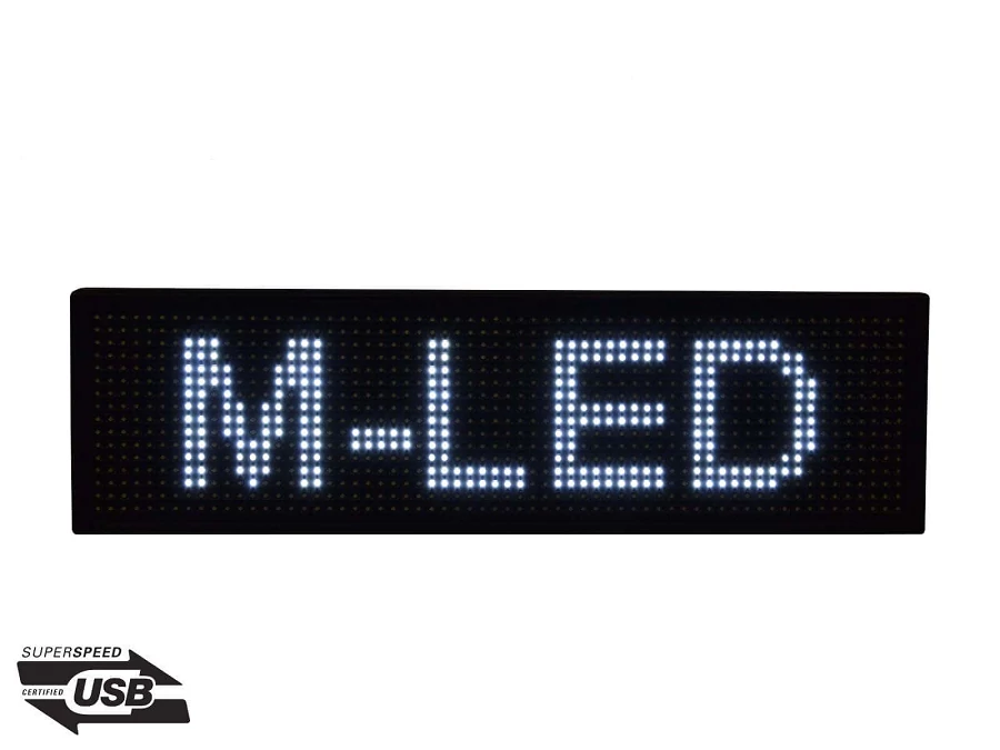 M-LED ID-16x64W (16x64 cm) BELTÉRI LED fényújság (FEHÉR)