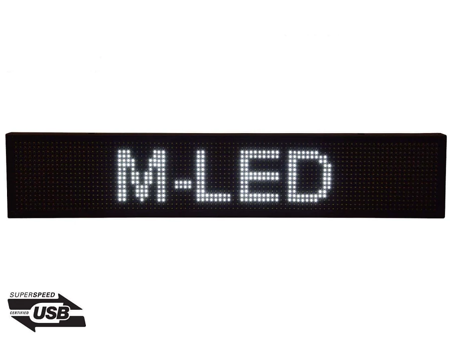 M-LED ID-16x96W (16x96 cm) BELTÉRI LED fényújság (FEHÉR)
