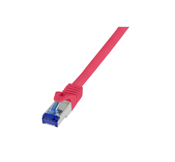 Logilink Patch kábel Ultraflex, Cat.6A, S/FTP, piros, 0,25 m