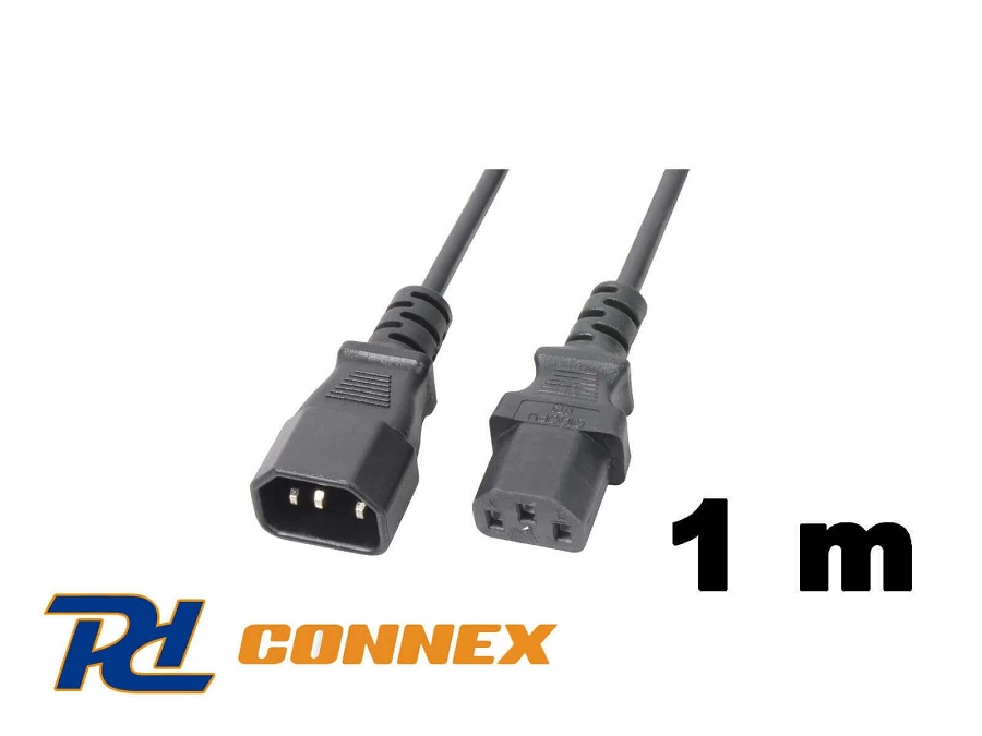 PD Connex CX18 230V tápkábel hosszabbító 1m (IEC C14 - IEC C13)