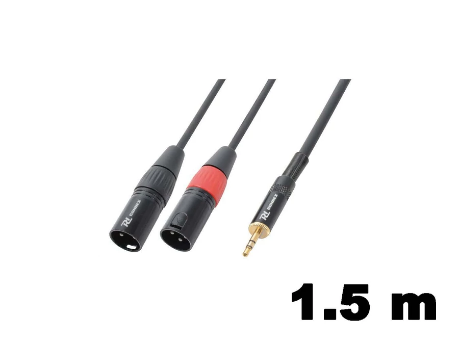 PD Connex CX70-1,5 sztereo jelkábel (3,5 mm Jack - 2x XLR papa) - (1,5 m)