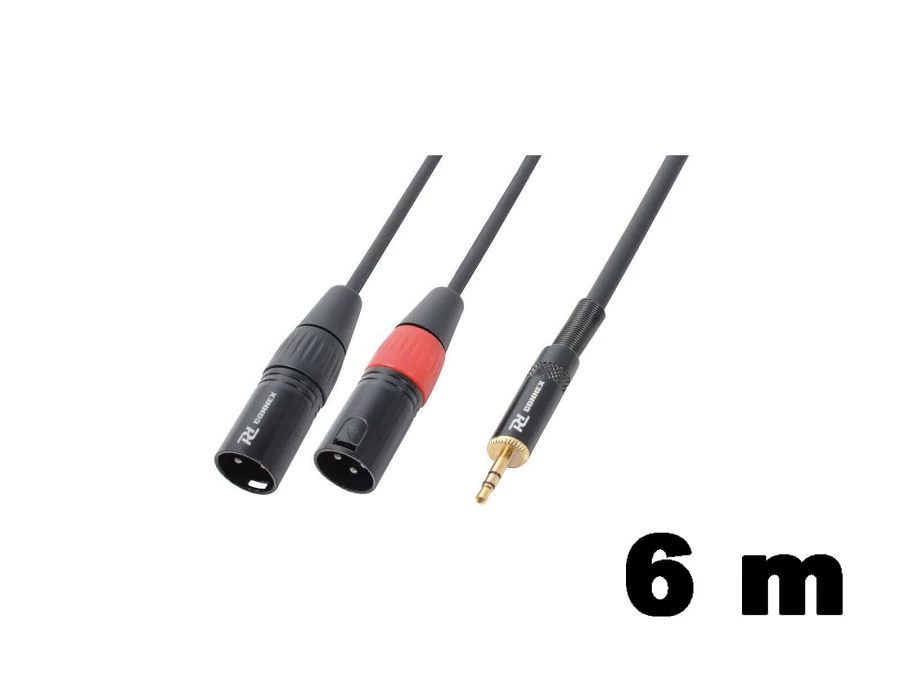 PD Connex CX70-6 sztereo jelkábel (3,5 mm Jack - 2x XLR papa) - (6 m)