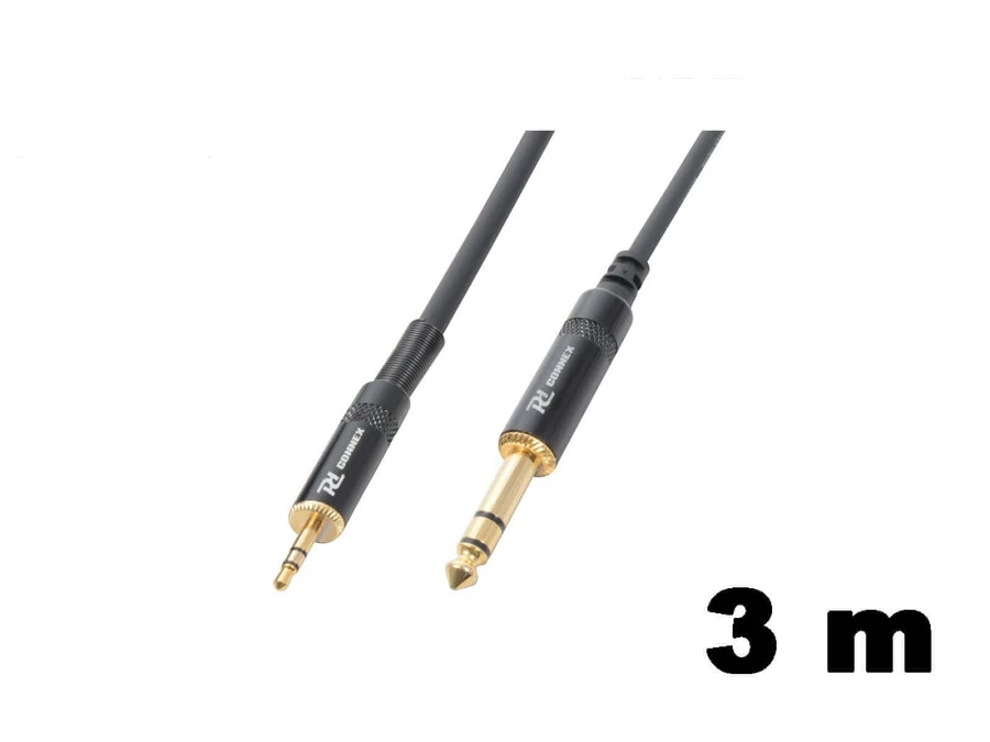 PD Connex CX82-3 sztereo jelkábel (3,5 mm Jack - 6,3 mm Jack) - (3 m)