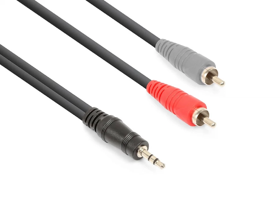 Vonyx CX334-6 sztereo jelkábel (3,5 mm Jack - 2x RCA) - (6 m)