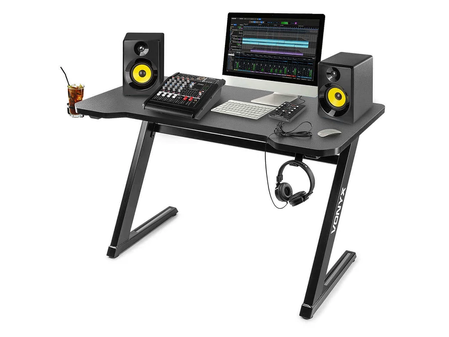 Vonyx DB15-Z kialakítású Studio, DJ, és Gamer asztal, állvány