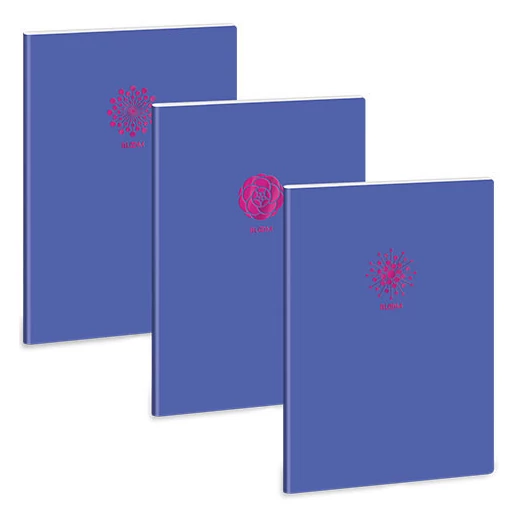 Ars Una: Soft Touch Violet Spring extra kapcsos ponthálós füzet A/4