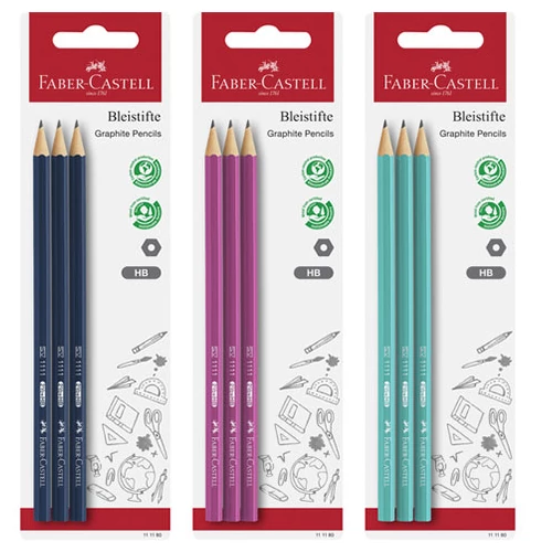 Faber-Castell: Grafit ceruza 1111 HB 3db-os szett háromféle változatban