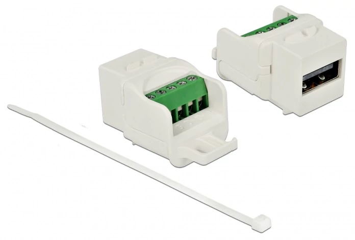 Delock Keystone modul USB 2.0 A anya sorkapocs modul, fehér