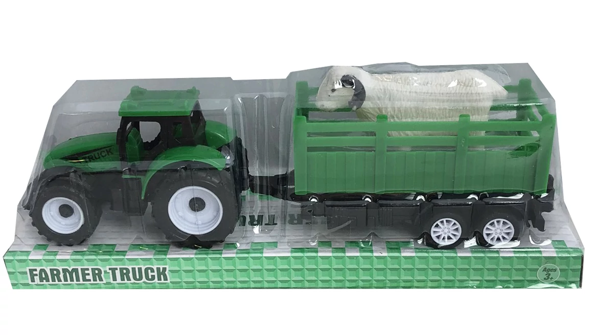 Játék állatszállító traktor haszonállattal 48991