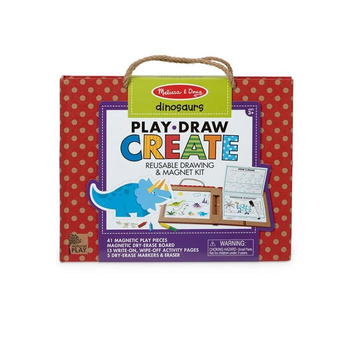Melissa & Doug: Dinoszauruszos letörölhető rajzoló és mágneses kreatív játékszett