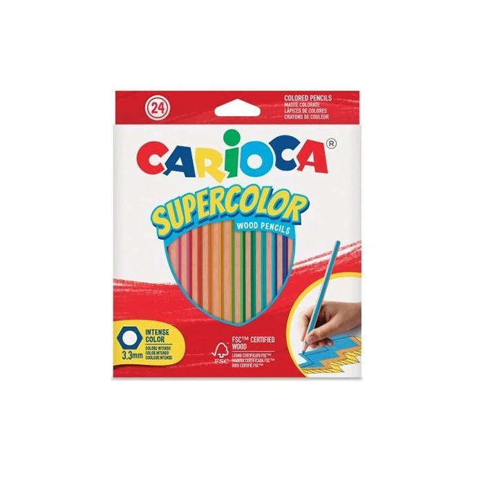 Supercolor színes ceruza 24db-os szett - Carioca