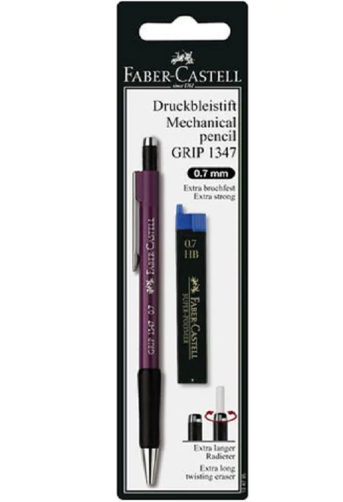 Faber-Castell: Grip 1347 töltőceruza 0,7mm lila színben HB utántöltővel