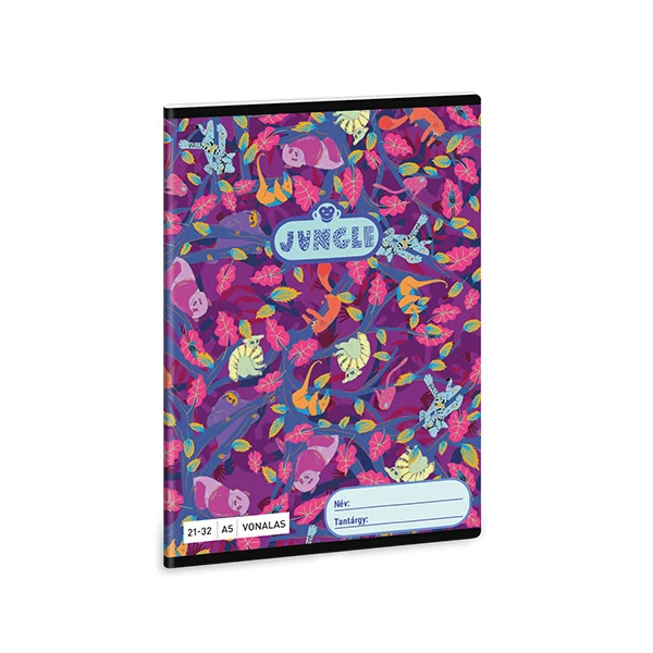 Ars Una: Jungle állatos vonalas füzet A/5 21-32