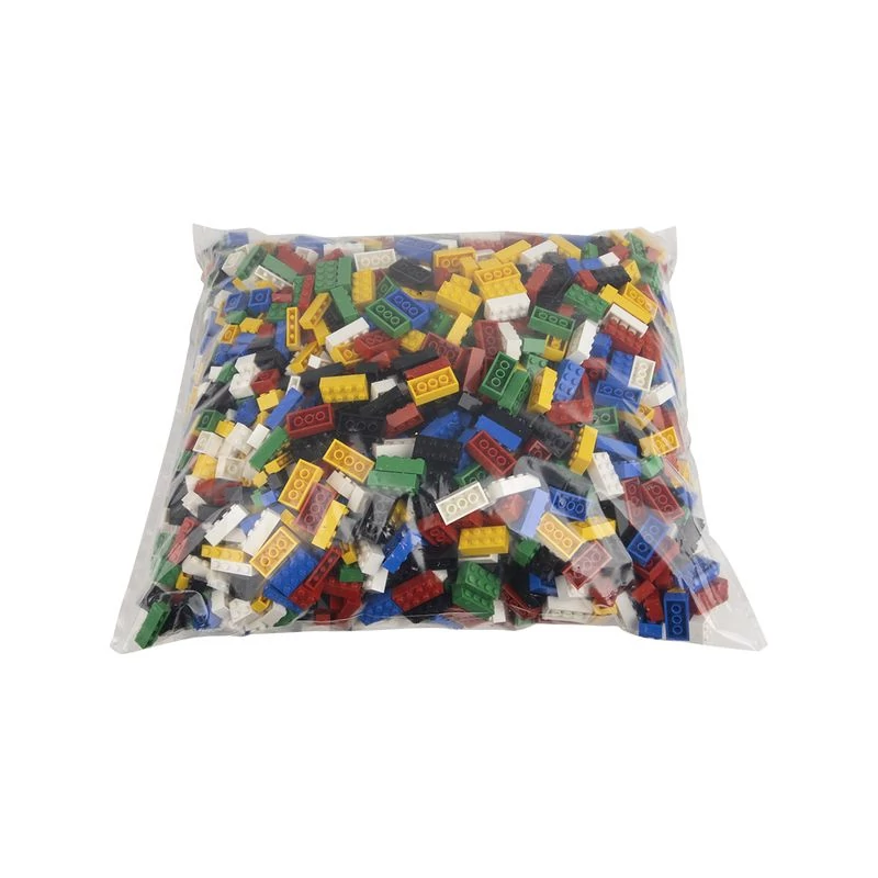 Vegyes építőkocka készlet alapszínekben - elsősorban óvodáknak (alapkockák) | építőkocka készlet | 1000 db építőkocka | Q-BRiCKS®