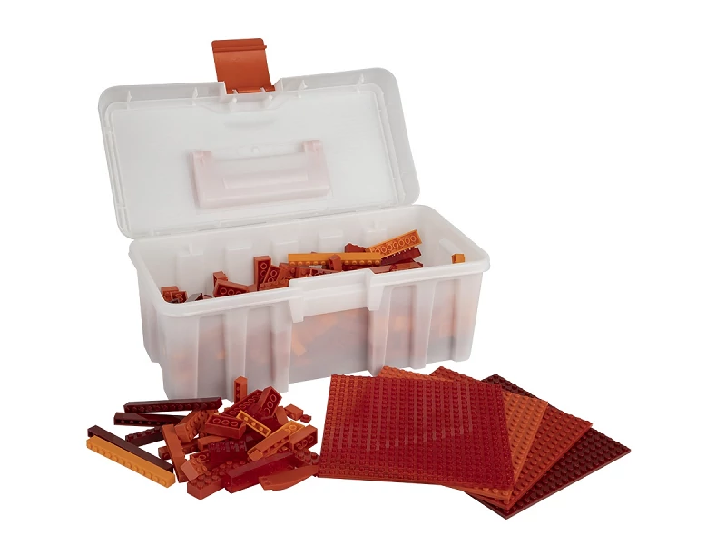 Vegyes piros építőkocka készlet (alapkockák) | építőkocka készlet | 600 db építőkocka | Q-BRiCKS®