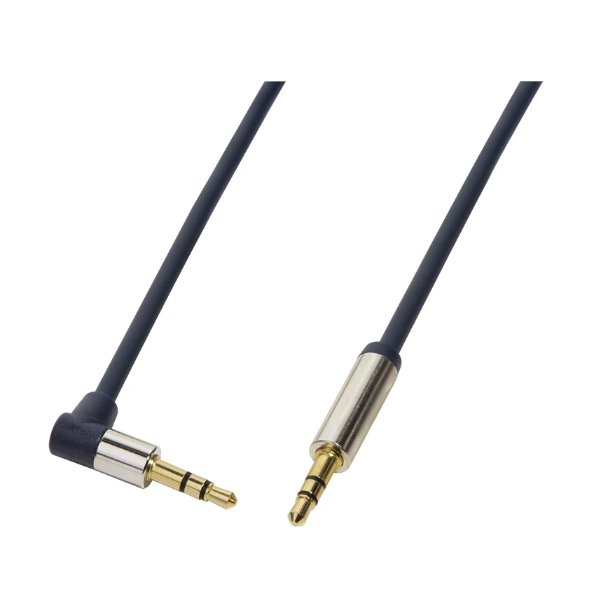 Logilink audió kábel 3.5 mm Sztereó M/M 90' elfordított, 1,5 m, kék