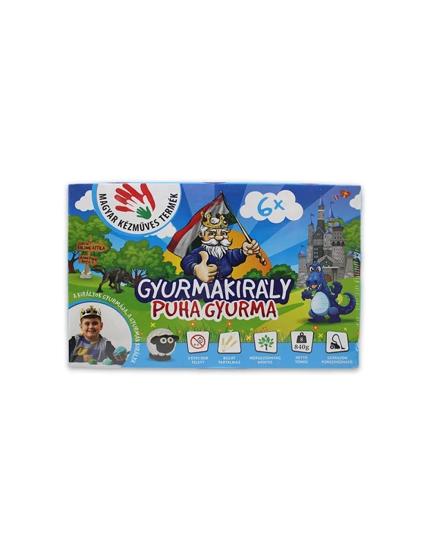 Gyurmakirály gyurmakészlet 6db-os kiszerelésben 3 féle változatban 