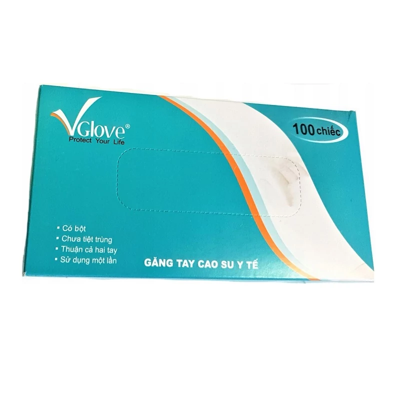 Púderes latex kesztyű M-es 100db 999139