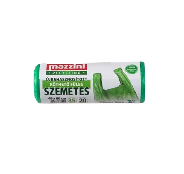 Mazzini újahasznosított köthető füles szemeteszsák 35L 20 db
