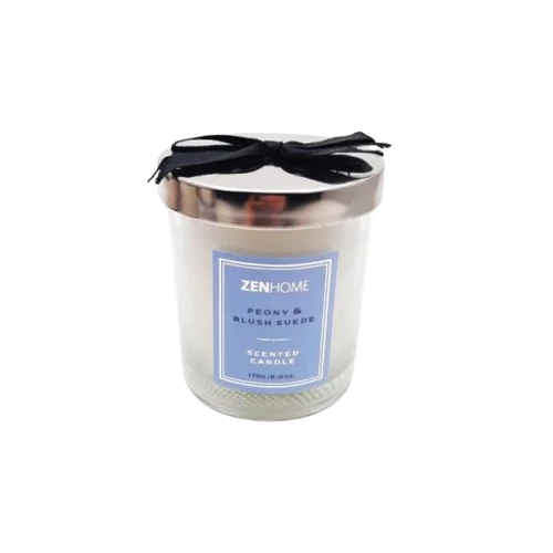 Zenhome peony&blush suede poharas illatgyertya 170g 750004