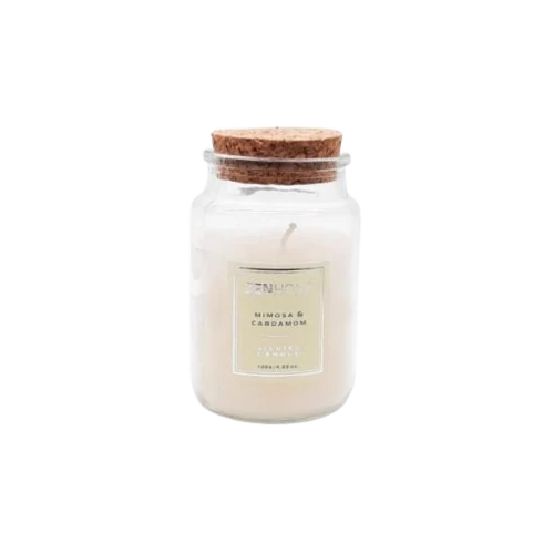 Zenhome mimosa&cardamom illatgyertya üvegben 120g 750013