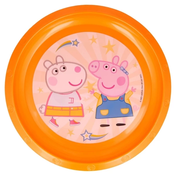 Műanyag peppa malac mintás lapos tányér QP1106