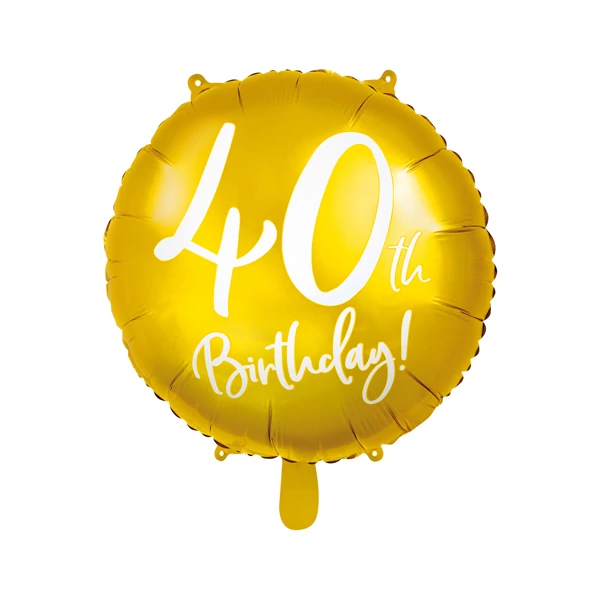 Party fólialufi 40. évszámos arany színben