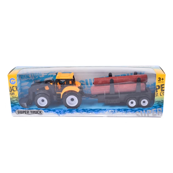 Játék rönkszállító traktor 35cm JA8039