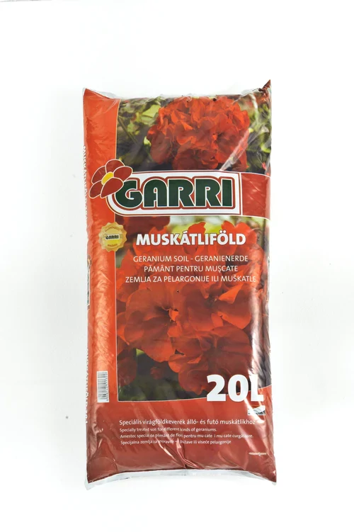 Garri muskátli virágföld 20l - csak egyedi szállítással vagy személyes átvétellel