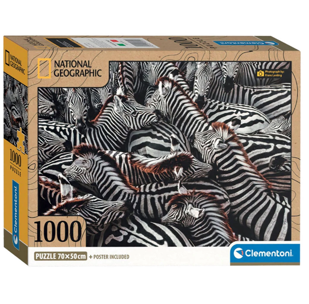 National Geographic - Zebrák 1000 db-os puzzle - Clementoni