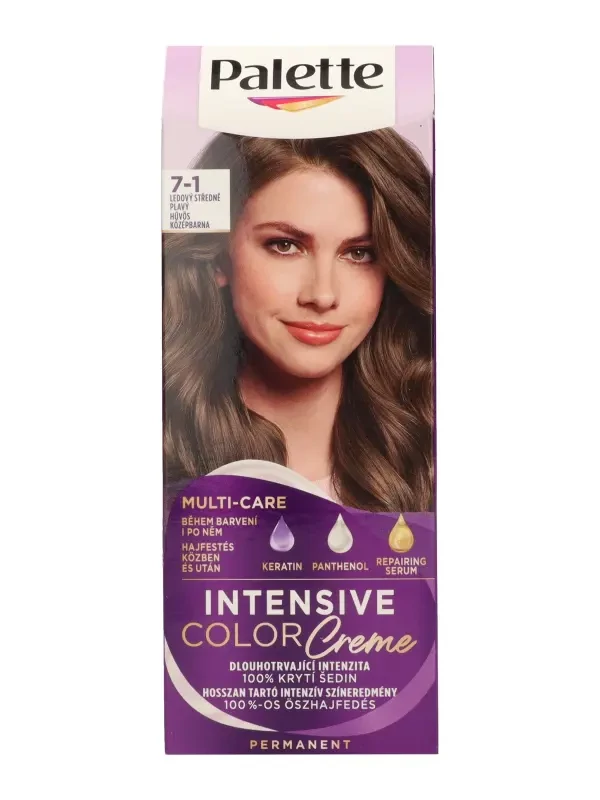 Palette Intensive Color Creme hajfesték hamvas középbarna 7-1