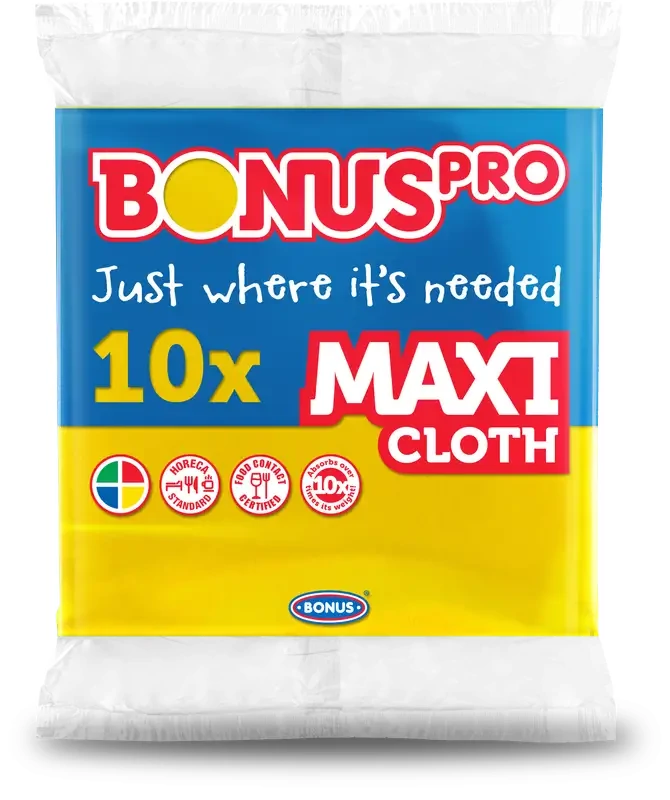 Bonus Pro Maxi általános törlőkendő 10/1 sárga