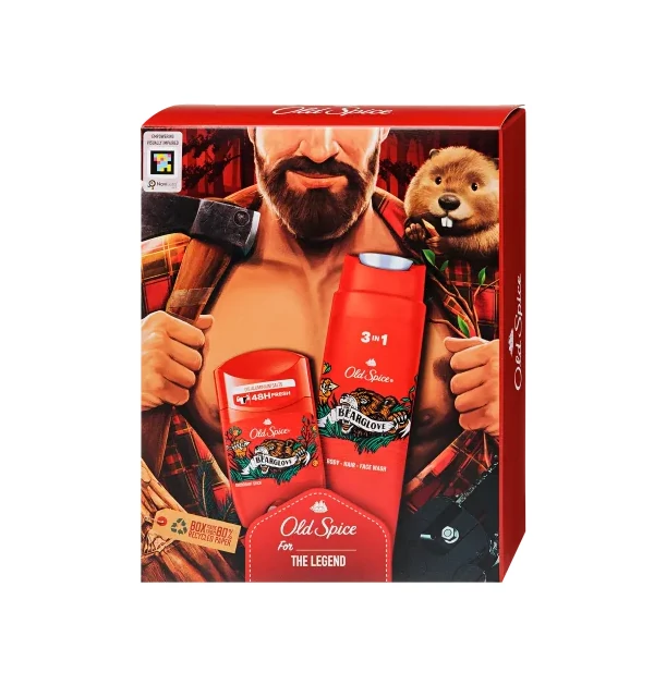 Old Spice Lumberjack ajándékcsomag Bearglove tusfürdő 250ml + Stift 50ml