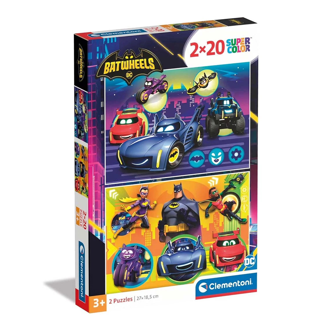 Batwheels 2x20db-os Supercolor puzzle - Clementoni