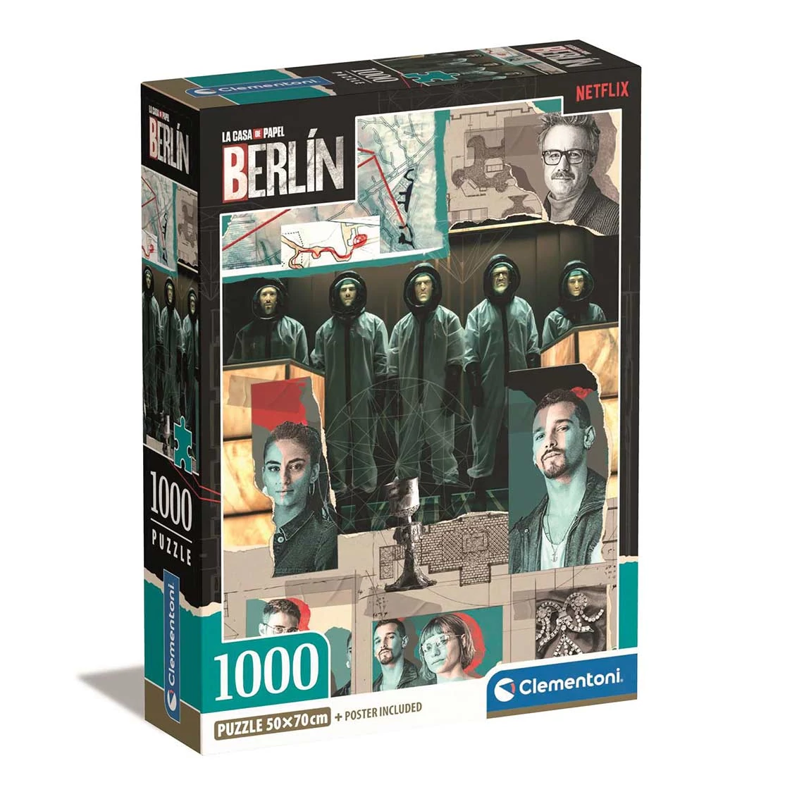 A nagy pénzrablás: Berlin szereplői 1000db-os Compact puzzle 50x70cm - Clementoni