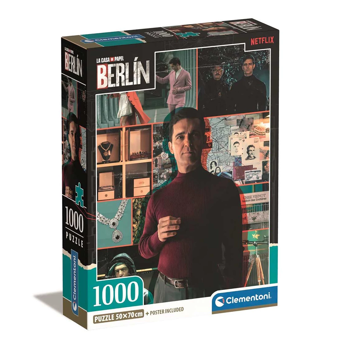 A nagy pénzrablás: Berlin főszereplő 1000db-os Compact puzzle 50x70cm - Clementoni